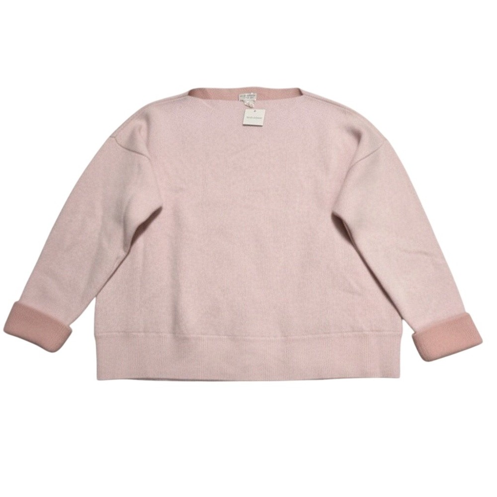 Club Monaco Donah Cashmere Blend Sweater Women L Pale Pink Quiet Luxury Coquette